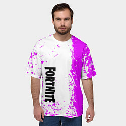 Футболка оверсайз мужская Fortnite pink color, цвет: 3D-принт — фото 2