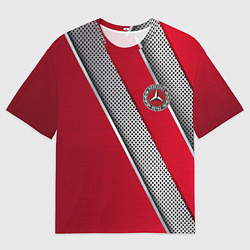 Футболка оверсайз мужская Mercedes carbon, цвет: 3D-принт