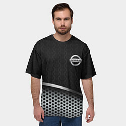 Футболка оверсайз мужская Nissan carbon auto, цвет: 3D-принт — фото 2
