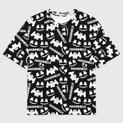 Футболка оверсайз мужская Marshmello pattern music, цвет: 3D-принт