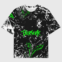 Футболка оверсайз мужская Berserk black mask - Берсерк чёрная, цвет: 3D-принт
