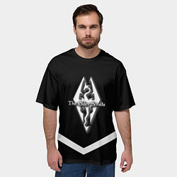 Футболка оверсайз мужская The Elder Scrolls geometry steel, цвет: 3D-принт — фото 2