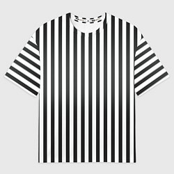 Футболка оверсайз мужская Полоски - Битлджус, цвет: 3D-принт