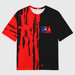 Мужская футболка оверсайз NBA краски