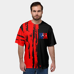 Футболка оверсайз мужская NBA краски, цвет: 3D-принт — фото 2