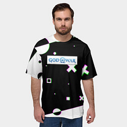 Футболка оверсайз мужская God of war game patten, цвет: 3D-принт — фото 2