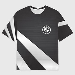 Мужская футболка оверсайз BMW sport line geometry steel