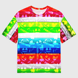 Футболка оверсайз мужская Fortnite color line, цвет: 3D-принт