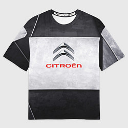 Футболка оверсайз мужская Citroen grey metal, цвет: 3D-принт
