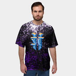 Футболка оверсайз мужская Starcraft брызги красок, цвет: 3D-принт — фото 2
