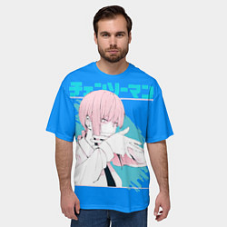 Футболка оверсайз мужская Макима персонаж Человек-бензопила, цвет: 3D-принт — фото 2