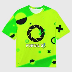 Футболка оверсайз мужская Portal 2 geometry steel, цвет: 3D-принт