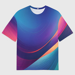 Мужская футболка оверсайз Красивый градиент абстракция