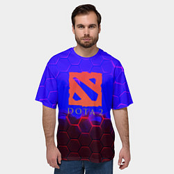 Футболка оверсайз мужская Dota 2 броня текстура, цвет: 3D-принт — фото 2