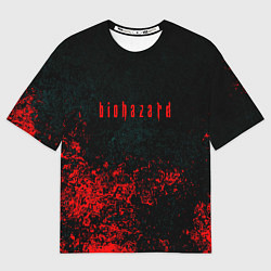 Футболка оверсайз мужская Biohazard брызги красок, цвет: 3D-принт