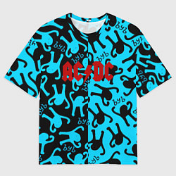 Футболка оверсайз мужская ACDC mem party, цвет: 3D-принт