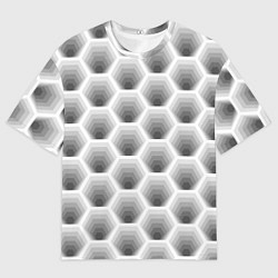 Футболка оверсайз мужская Неоновые соты, цвет: 3D-принт