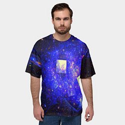 Футболка оверсайз мужская Космическая абстракция звезды, цвет: 3D-принт — фото 2