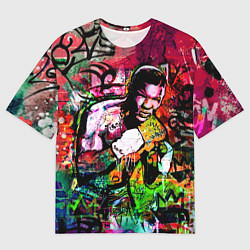 Футболка оверсайз мужская Майк Тайсон граффити, цвет: 3D-принт