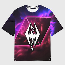 Футболка оверсайз мужская The Elder Scrolls neon game, цвет: 3D-принт