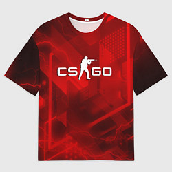 Футболка оверсайз мужская CSGO абстракция, цвет: 3D-принт
