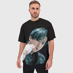 Футболка оверсайз мужская Stray Kids Changbin Giant concept, цвет: 3D-принт — фото 2