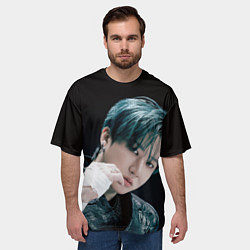 Футболка оверсайз мужская Stray Kids Changbin Giant concept, цвет: 3D-принт — фото 2