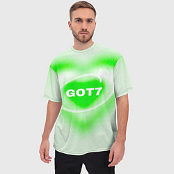 Футболка оверсайз мужская Got7 сердце, цвет: 3D-принт — фото 2