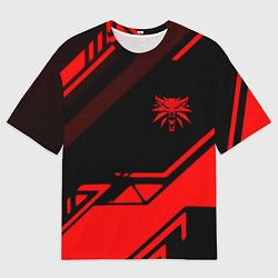 Футболка оверсайз мужская Ведьмак геометрия, цвет: 3D-принт
