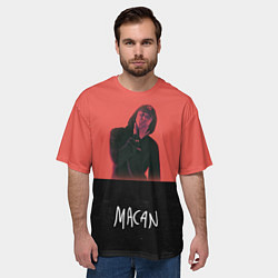 Футболка оверсайз мужская Macan - Singer, цвет: 3D-принт — фото 2