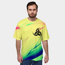 Футболка оверсайз мужская Славянская символики лого, цвет: 3D-принт — фото 2