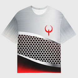 Мужская футболка оверсайз Quake metal steel