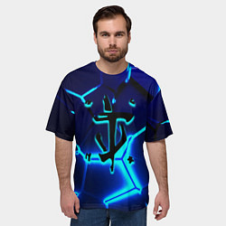 Футболка оверсайз мужская Doom плиты, цвет: 3D-принт — фото 2