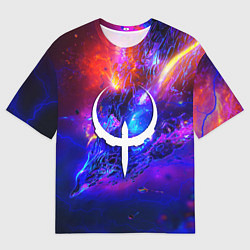 Футболка оверсайз мужская Quke неоновый стиль, цвет: 3D-принт