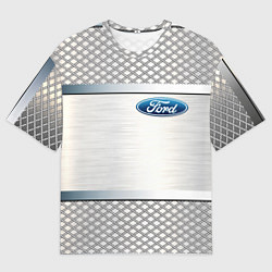 Футболка оверсайз мужская FORD metal steel auto, цвет: 3D-принт