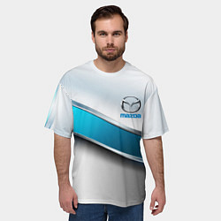 Футболка оверсайз мужская Mazda geometry auto, цвет: 3D-принт — фото 2