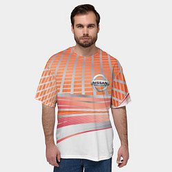 Футболка оверсайз мужская Nissan auto car, цвет: 3D-принт — фото 2