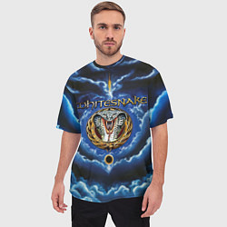 Футболка оверсайз мужская Whitesnake музыкальная группа, цвет: 3D-принт — фото 2