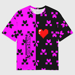 Футболка оверсайз мужская Minecraft love game, цвет: 3D-принт