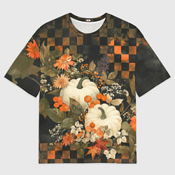 Футболка оверсайз мужская Бледные тыквы, цвет: 3D-принт