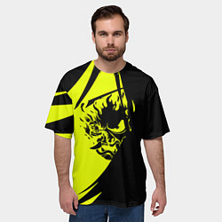 Футболка оверсайз мужская Cyberpunk 2077 тексутар, цвет: 3D-принт — фото 2