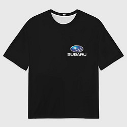 Мужская футболка оверсайз Subaru logo auto