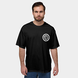 Футболка оверсайз мужская Chrysler logo white, цвет: 3D-принт — фото 2