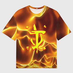 Мужская футболка оверсайз Doom грозовой стиль марса