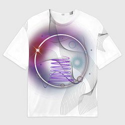 Мужская футболка оверсайз Абстракция - круг