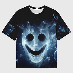 Футболка оверсайз мужская Нейросеть - улыбка привидения, цвет: 3D-принт