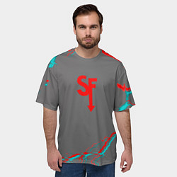 Футболка оверсайз мужская Sally Face storm color, цвет: 3D-принт — фото 2