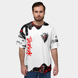 Футболка оверсайз мужская Берсерк - маска, цвет: 3D-принт — фото 2