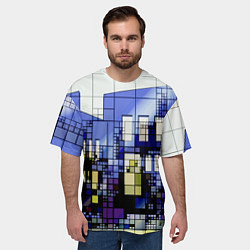 Футболка оверсайз мужская Городской пейзаж, цвет: 3D-принт — фото 2