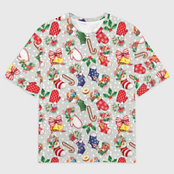 Футболка оверсайз мужская Christmas Pattern, цвет: 3D-принт